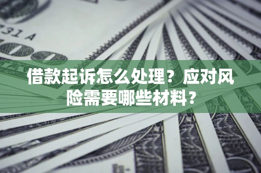 武汉借款起诉怎么处理？应对风险需要哪些材料？