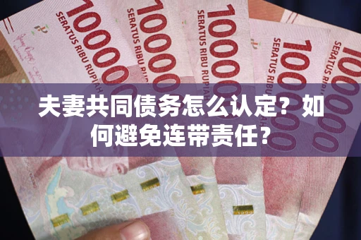 武汉夫妻共同债务怎么认定？如何避免连带责任？