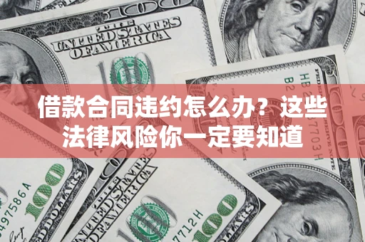 武汉借款合同违约怎么办？这些法律风险你一定要知道