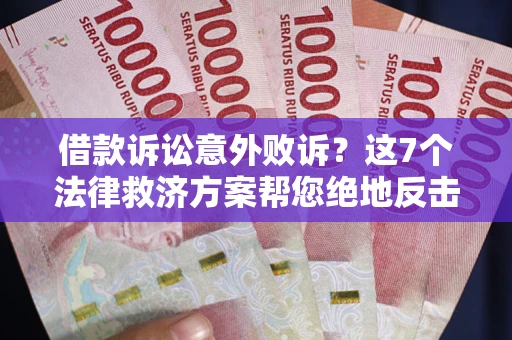 武汉借款诉讼意外败诉？这7个法律救济方案帮您绝地反击！
