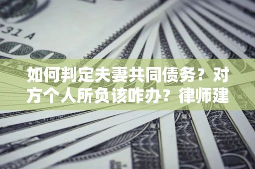 武汉如何判定夫妻共同债务？对方个人所负该咋办？律师建议