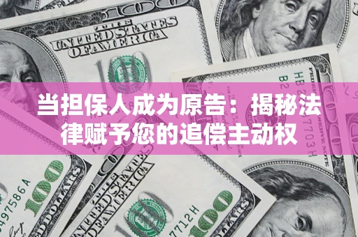 武汉当担保人成为原告：揭秘法律赋予您的追偿主动权